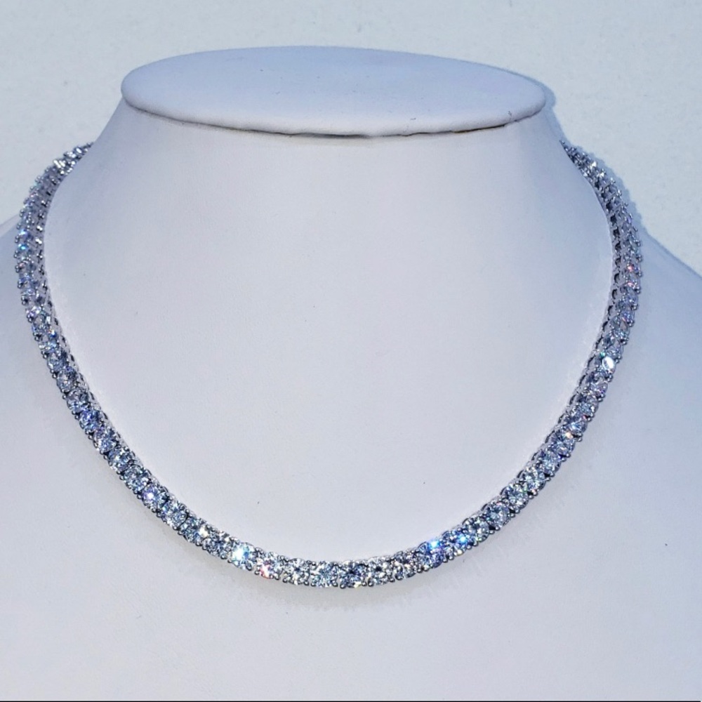 5mm VVS1 Clarity Chain. 14k White Gold Finish